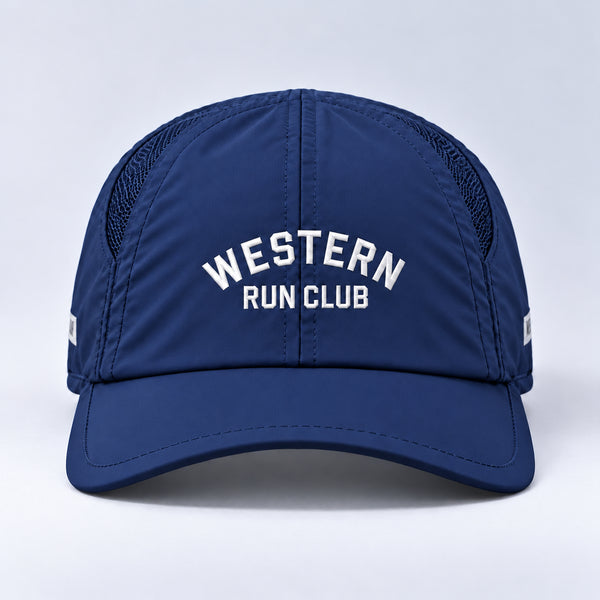 brand arched club  navy centered front view