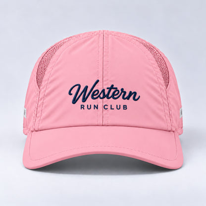 brand script club  blush pink centered front view
