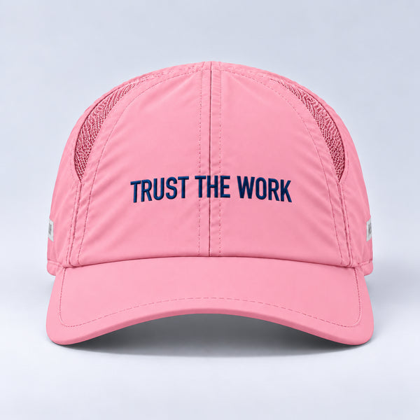 phrase 05 trust the work  blush pink centered front view