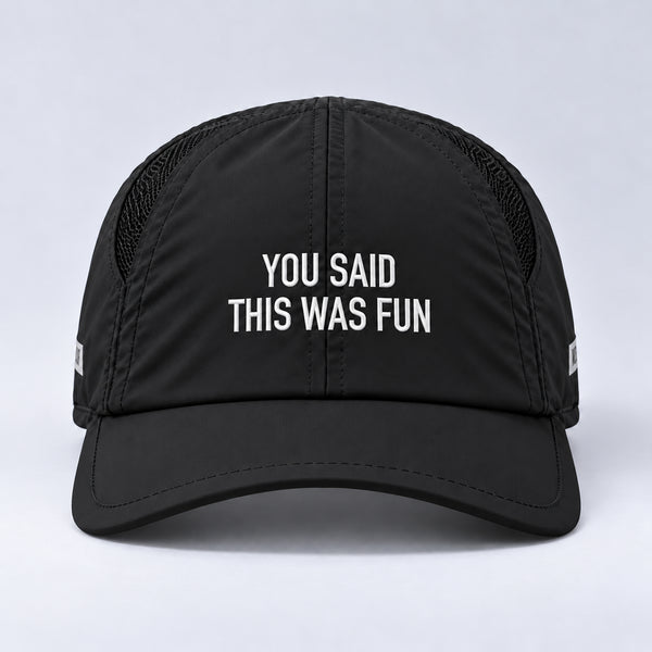 phrase 10 said this was fun  black centered front view
