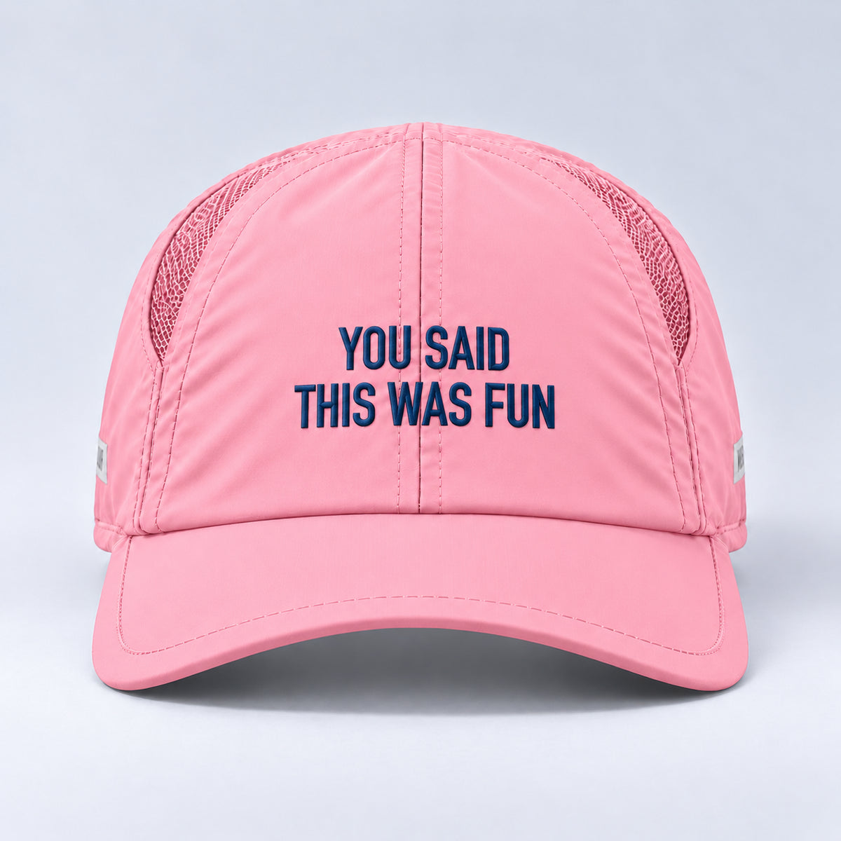 phrase 10 said this was fun  blush pink centered front view