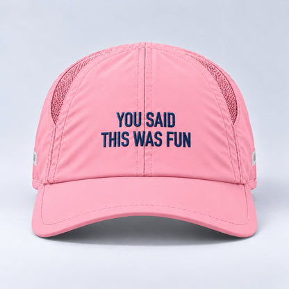 phrase 10 said this was fun  blush pink centered front view