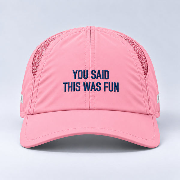 phrase 10 said this was fun  blush pink centered front view