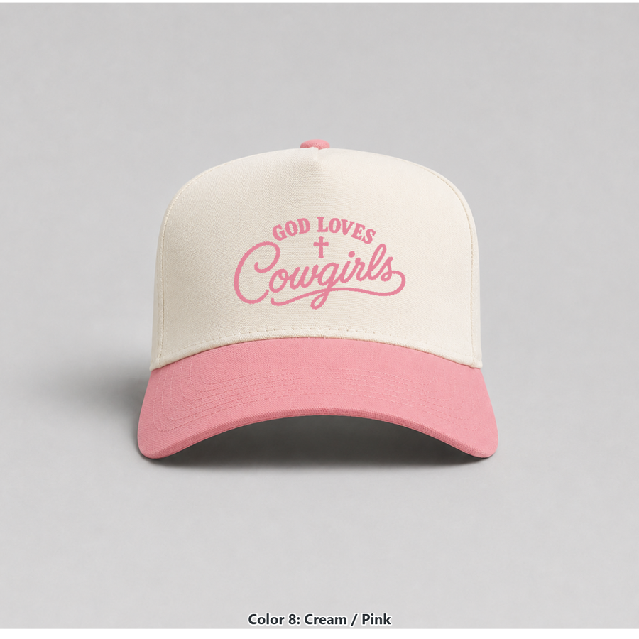 God Loves Cowgirls hat in Cream / Pink by Western Rodeo
