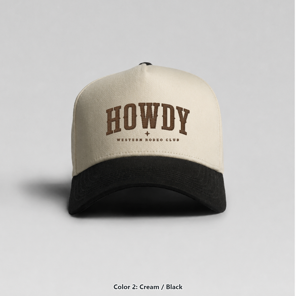 Howdy hat in Cream / Black by Western Rodeo