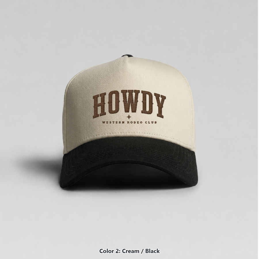 Howdy hat in Cream / Black by Western Rodeo