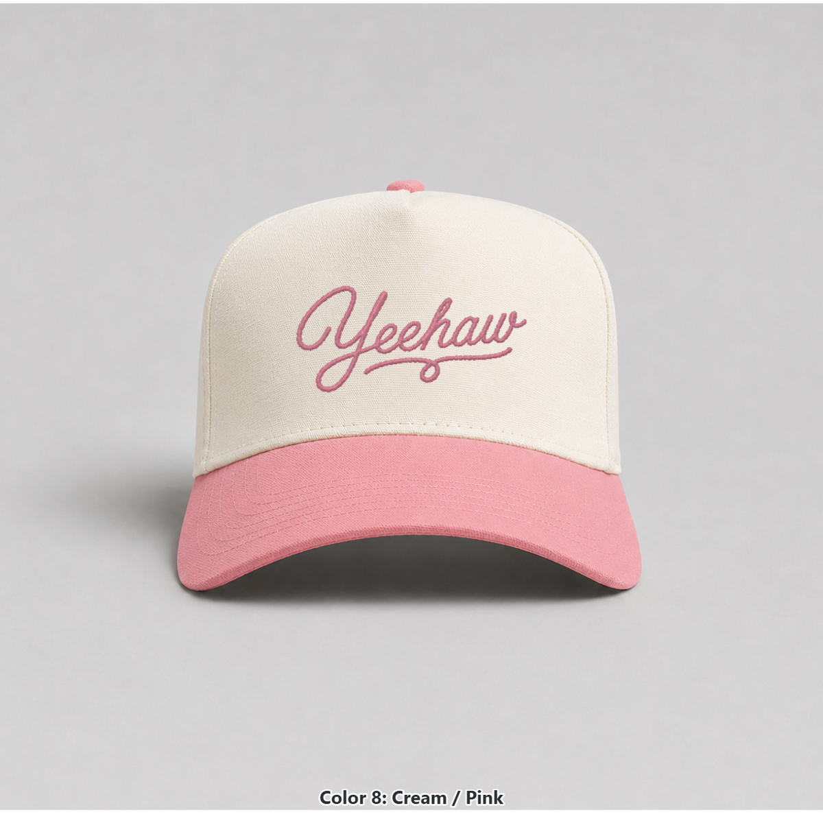 Yeehaw hat in Cream / Pink by Western Rodeo