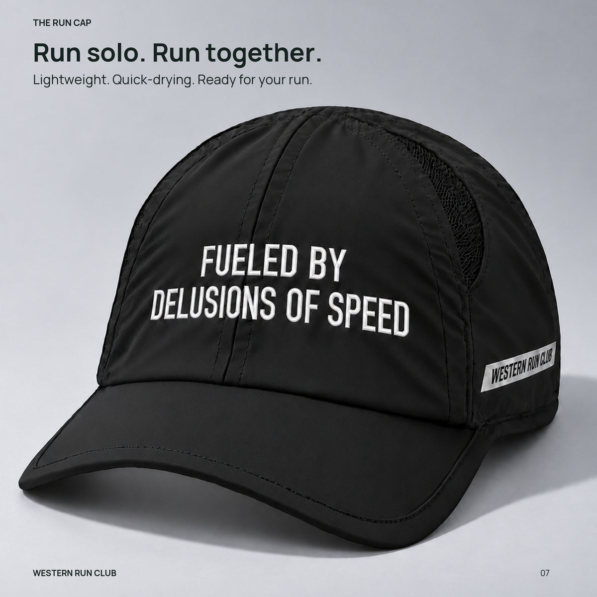 Fueled by Delusions of Speed run cap — closing product